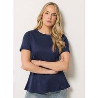 Long Tall Sally Peplum Top - Blue