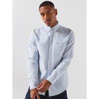 Tommy Jeans Mens Regular Fit Stripe Oxford Shirt - Light Blue
