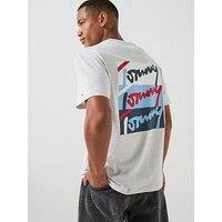 Tommy Jeans Relaxed Signature Back Graphic T-Shirt - Grey
