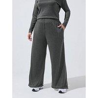 Yours Curve Slouch Wide Leg Co Ord - Black