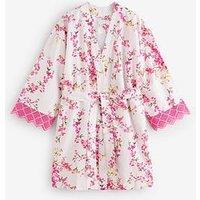 B By Ted Baker Linen Floral Robe - Floral White