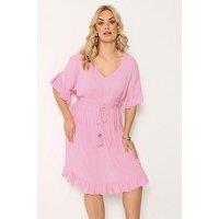 Yours Curve Mini Crinkle Beach Cover Up