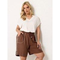 Yours Curve Beaded Embroidery Shorts