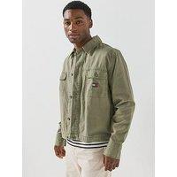 Tommy Jeans Mens Essentials Pocket Overshirt - Green