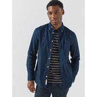 Tommy Jeans Mens Oxford Button-Down Long Sleeve Shirt - Navy