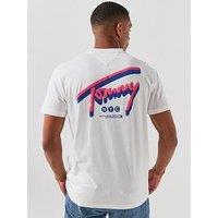 Tommy Jeans Regular Signature Backprint Short Sleeve T-Shirt - White
