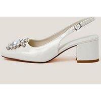 Monsoon Wynn Pearl Embellished Slingback - Cream