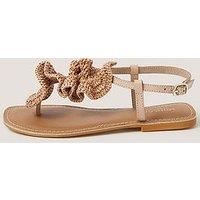 Monsoon Rosa Raffia Thong Sandal - Cream