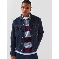 Tommy Jeans Mens Ryan Regular Stretch Trucker Denim Jacket - Dark Blue