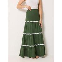 Long Tall Sally Ric Rac Skirt - Green
