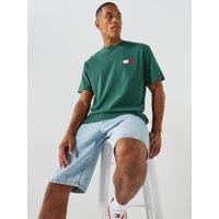 Tommy Jeans Mens Relaxed Wavy Flag Graphic T-Shirt - Green