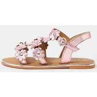 Accessorize Girls Metallic Flower Sandals - Pink