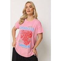 Yours Curve Core Placement T-Shirt