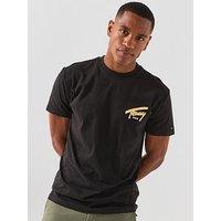 Tommy Jeans Men'S Regular Fit Back Print Graphic T-Shirt With Signature Logo - Black