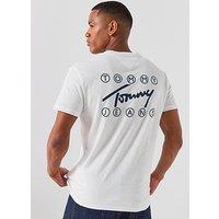Tommy Jeans Regular Signature Play Back Graphic T-Shirt - White