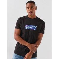 Tommy Jeans Regular Signature T-Shirt - Black