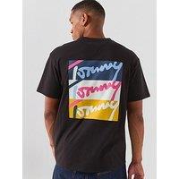 Tommy Jeans Relaxed Signature Back Graphic T-Shirt - Black