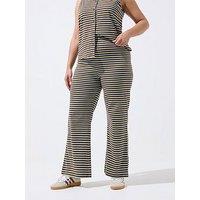 Yours Curve Stripe Trouser Co Ord - Yellow