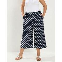 Yours Curve Vertical Culotte - Blue