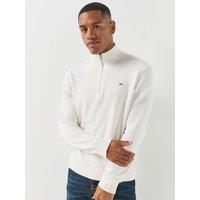 Tommy Jeans Slim Essentials 1/4 Knitted Jumper - White