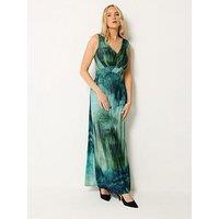 Long Tall Sally Ombre Scarf Maxi Dress - Teal