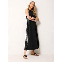 Long Tall Sally Ric Rac Sleeveless Dress - Black