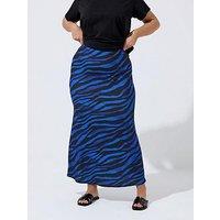 Yours Curve Zebra Print Fishtail Skirt