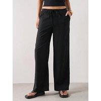 Mango Bow Co-Ord Straight Trousers - Black