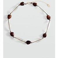 Mango Mixed Bead Necklace - Gold