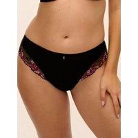 Fantasie Womens Eliyse Embroidered Mesh Seam-Free Thong - Black