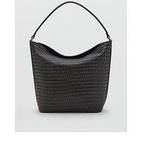 Mango Woven Bucket Bag - Brown