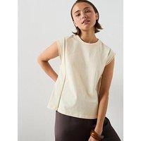 Mango Embroidered Cutwork Cotton T-Shirt - Cream