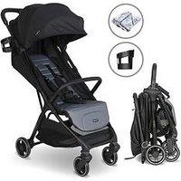 My Babiie Mbx6 Auto-Fold Compact Stroller - Black / Grey
