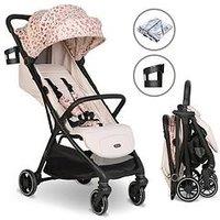 My Babiie Mbx6 Auto-Fold Compact Stroller - Pink Leopard
