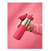 Ion8 Leak Proof Slim Water Bottle, Stainless Steel, Viva Magenta, 600Ml (20Oz)