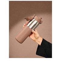 Ion8 Leak Proof Slim Water Bottle, Stainless Steel, Mocha Mousse, 600Ml (20Oz)