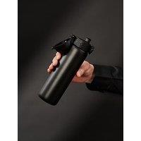 Ion8 Leak Proof Slim Water Bottle, Stainless Steel, Black, 600Ml (20Oz)