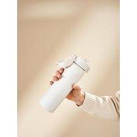 Ion8 Leak Proof Slim Water Bottle, Stainless Steel, Creamy White, 600Ml (20Oz)