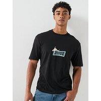 Hugo Blue Nadero Western Graphic T-Shirt - Black