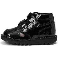 Kickers Infant Kick Hi Wings Velco Leather Shoe - Black