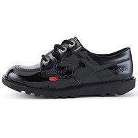 Kickers Youth Kick Lo Parent Leather Shoe - Black
