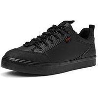 Kickers Youth Tovni Lo Track Leather Shoe - Black