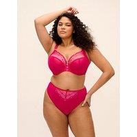 Elomi Womens Matilda Smooth Embroidered Brazilian Briefs - Pink