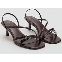 Mango Samba Heeled Sandals - Brown