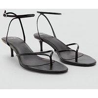 Mango Strappy Heeled Sandals - Brown