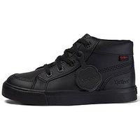 Kickers Junior Tovni Hi Leather Shoe - Black