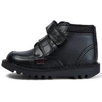 Kickers Infant Kick Scuff Hi Leather Shoe - Black
