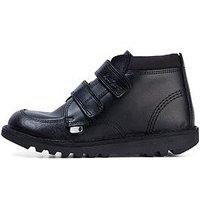 Kickers Junior Kick Scuff Hi Leather Shoe - Black