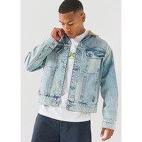 Hugo Erlo Rleaxed Fit Denim Jacket - Blue