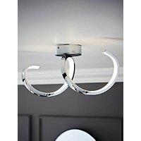 Valuelights Infinity Chrome Single Twist Integrated Led Ceiling Light